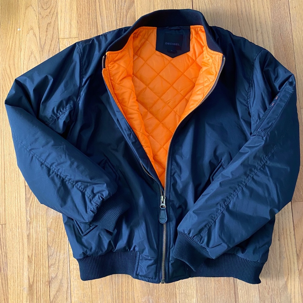 LN Black Decibel Men’s BOMBER Jacket size XL